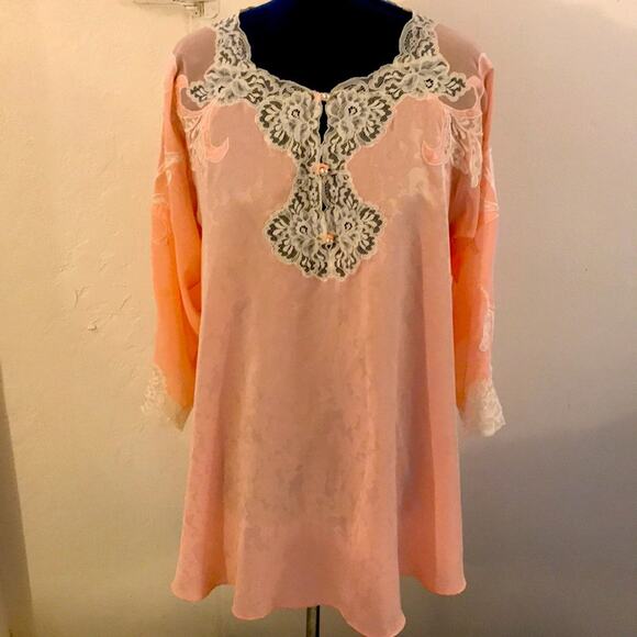 NWOT. Neiman Marcus Natori Pink Lace Intimate Wear. L - Picture 9 of 10